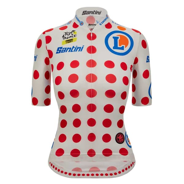 Santini Gpm Leader Lyhythihainen Jersey Tour De France Femme Avec Zwift Punainen M Nainen