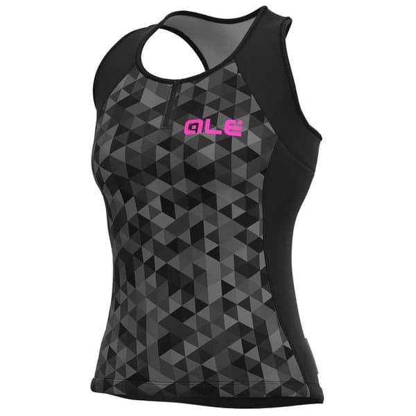 Ale Ärmlös T-shirt Triangles Svart,Grå L Kvinna
