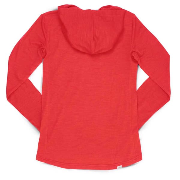Chrome Langærmet T-shirt Merino Hoodie Orange S Kvinde