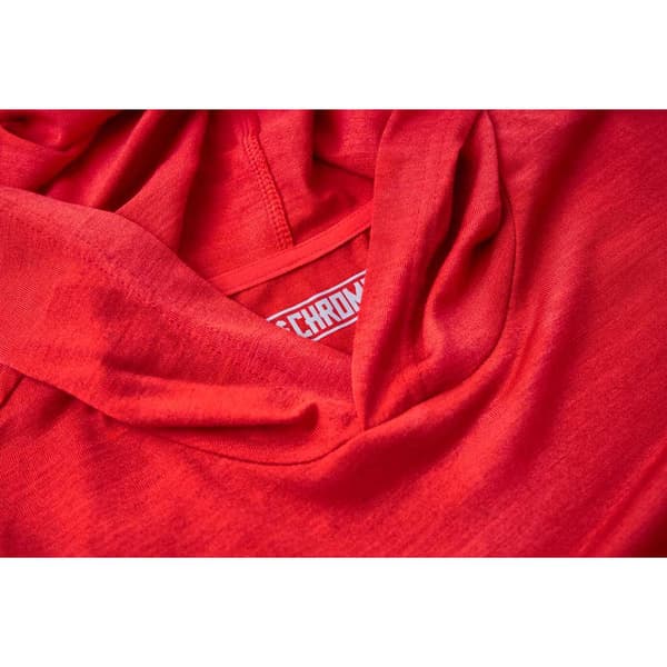 Chrome Langærmet T-shirt Merino Hoodie Orange S Kvinde