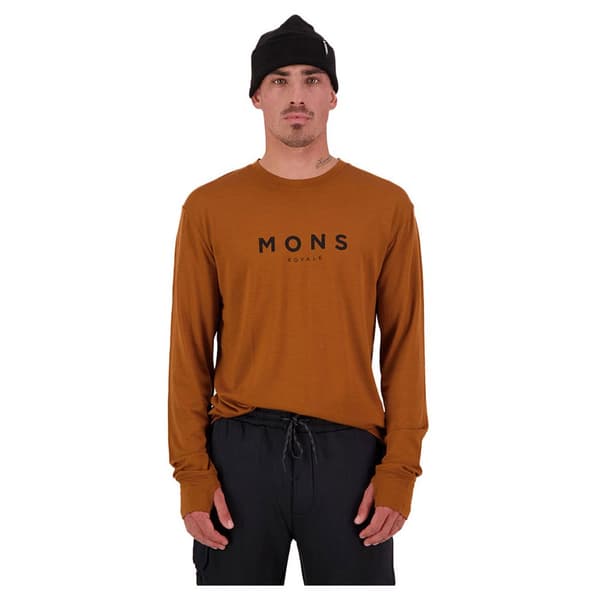 Mons Royale Langærmet T-shirt Yotei Classic Brun L Mand