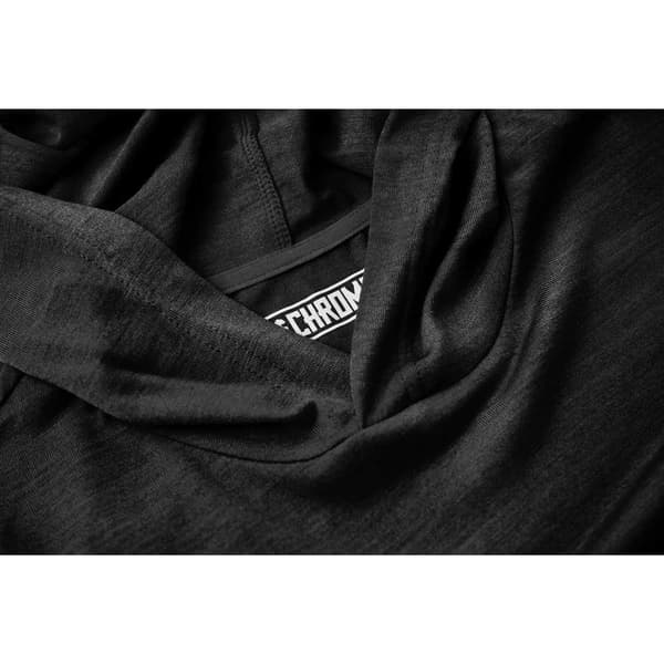 Chrome Långärmad T-shirt Merino Hoodie Svart S Kvinna