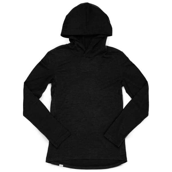 Chrome Långärmad T-shirt Merino Hoodie Svart S Kvinna