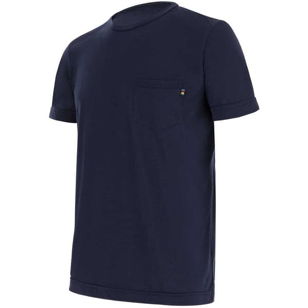 Santini Kortærmet T-shirt Uci Technical Blå L Mand