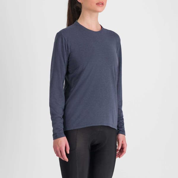 Sportful Langærmet T-shirt Giara Blå S Kvinde