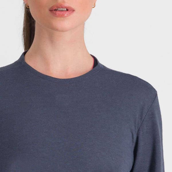 Sportful Langærmet T-shirt Giara Blå S Kvinde