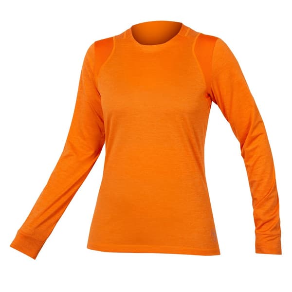 Endura Langærmet T-shirt Singletrack Orange L Kvinde