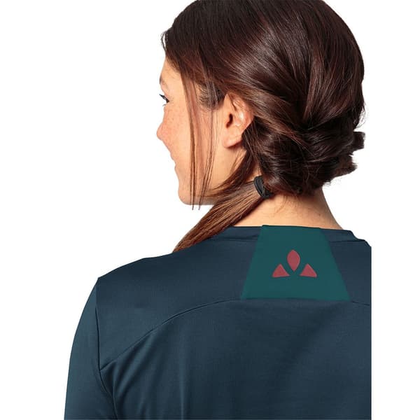 Vaude Bike Pitkähihainen T-paita Qimsa Logo Sininen 40 Nainen