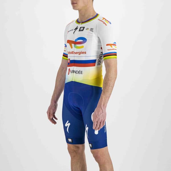 Sportful Kortærmet Trøje Total Energies Bomber Hvid 3XL Mand