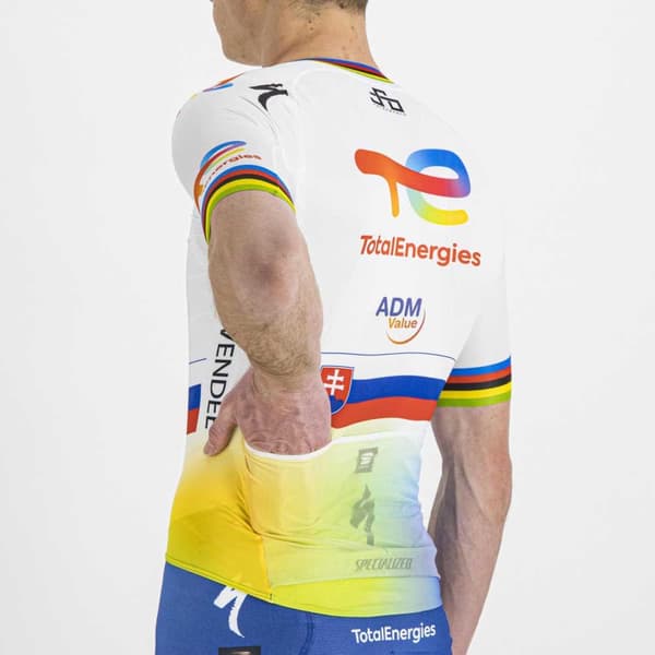 Sportful Kortærmet Trøje Total Energies Bomber Hvid 3XL Mand