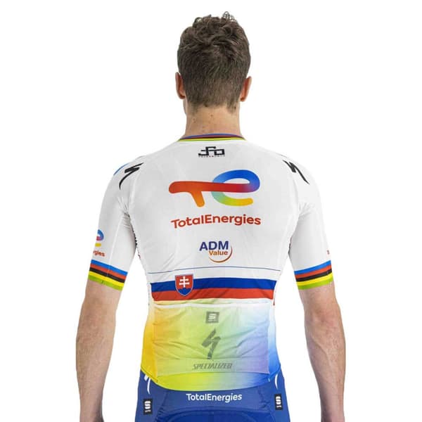 Sportful Kortærmet Trøje Total Energies Bomber Hvid 3XL Mand