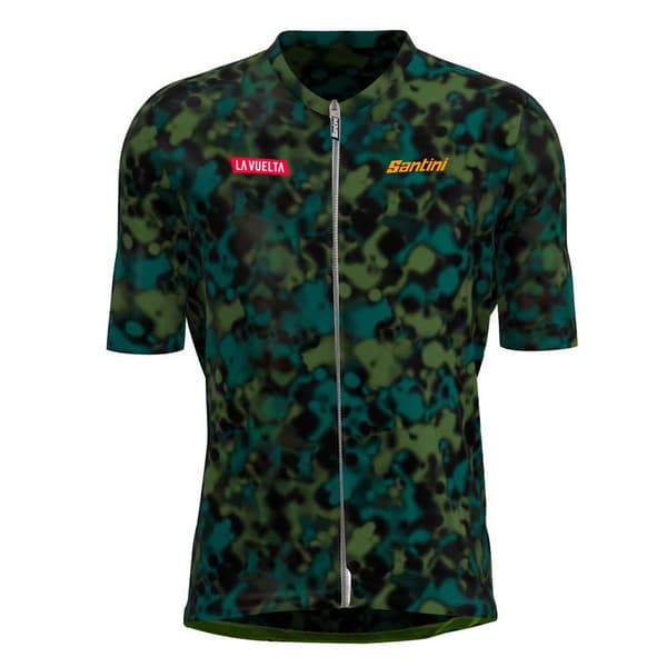 Santini Etape La Vuelta Official Angliru 2023 Kort Ærme Jersey Grøn XS Mand