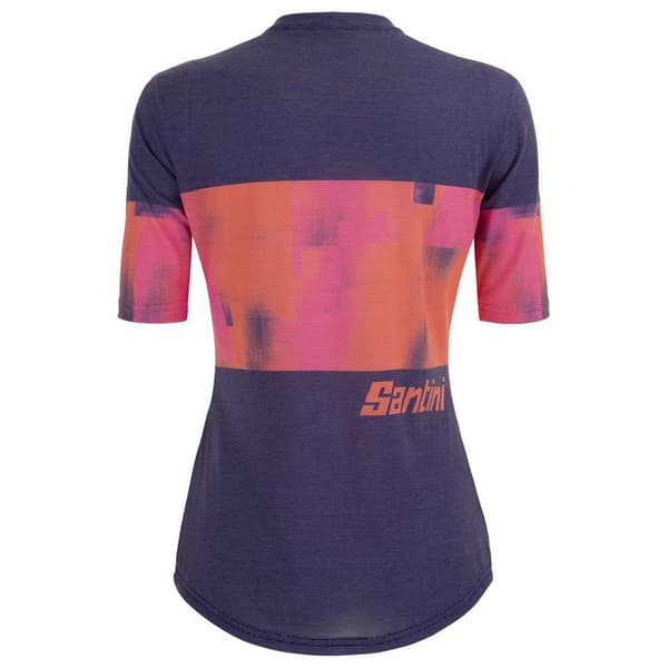 Santini Lyhythihainen T-paita Forza Indoor Collection Sininen,Pinkki L Nainen