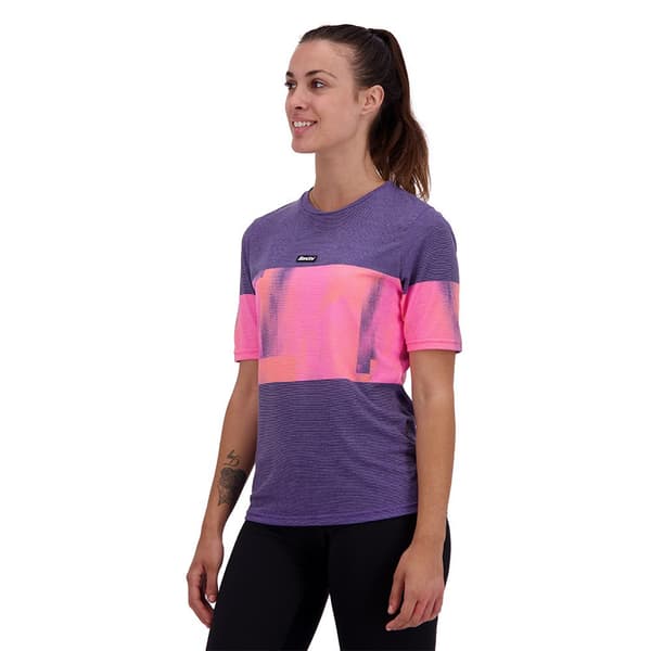 Santini Lyhythihainen T-paita Forza Indoor Collection Sininen,Pinkki L Nainen