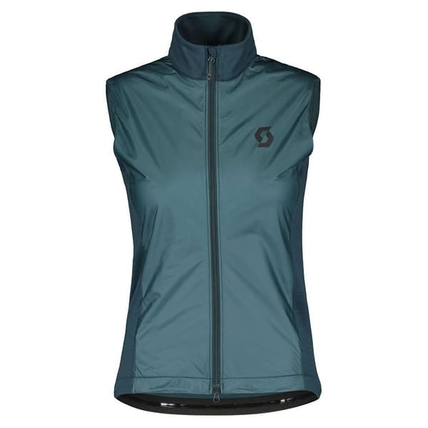 Scott Gilet Gravel Warm Merino Blå XL Kvinna