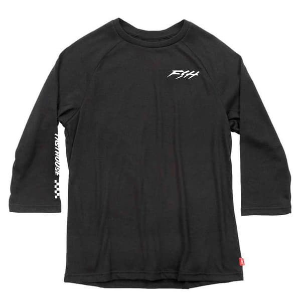 Fasthouse Rush Raglan Tech 3/4 Ærme T-shirt Sort XL Mand