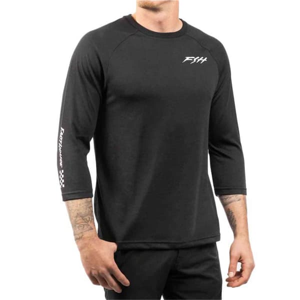 Fasthouse Rush Raglan Tech 3/4 Ærme T-shirt Sort XL Mand