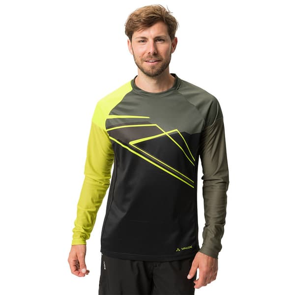 Vaude Bike Langærmet T-shirt Moab Vi Gul,Sort L Mand