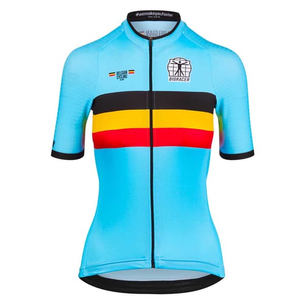 Bioracer Kortærmet Trøje Belgium Icon Classic Flerfarvet XS Kvinde