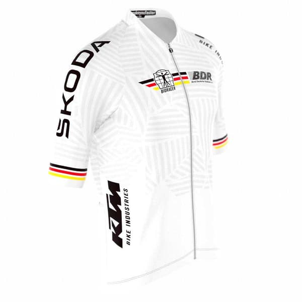 Bioracer Kortærmet Trøje German Icon Classic Matrix Hvid 2XL Mand