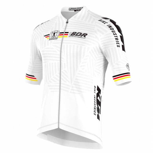 Bioracer Kortærmet Trøje German Icon Classic Matrix Hvid 2XL Mand