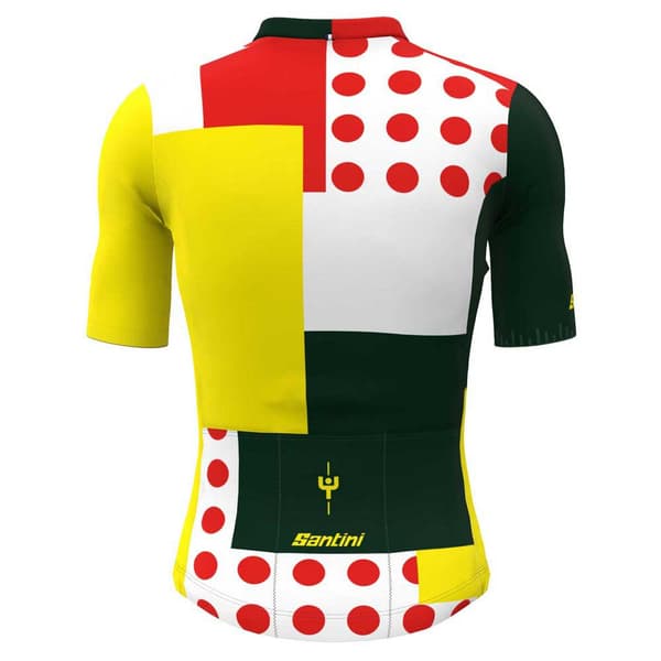 Santini Generalledare Combo Tour De France Official 2024 Kort Ärm Jersey Flerfärgad M Man