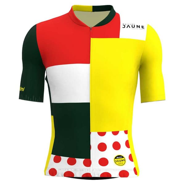 Santini Generalledare Combo Tour De France Official 2024 Kort Ärm Jersey Flerfärgad M Man