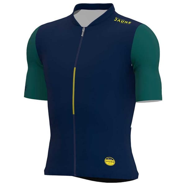 Santini Kortærmet Trøje Allez Le Maillot Jaune Blå 2XL Mand