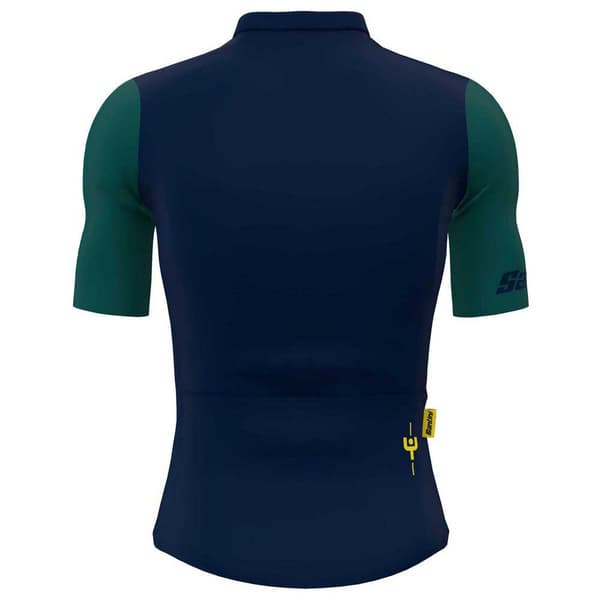 Santini Kortærmet Trøje Allez Le Maillot Jaune Blå 2XL Mand