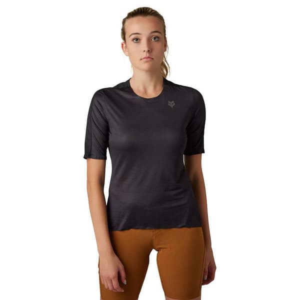 Fox Racing Mtb Flexair Ascent T-shirt Med Korte ærmer Sort XS Kvinde