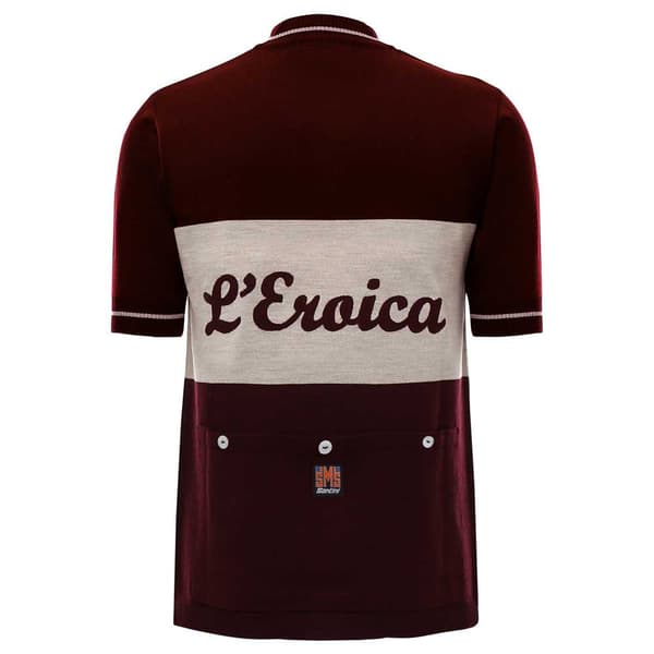 Santini Ull Eroica Official 2024 Kort Ärm Jersey Röd M Man