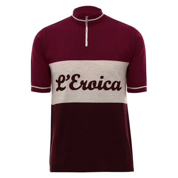 Santini Ull Eroica Official 2024 Kort Ärm Jersey Röd M Man