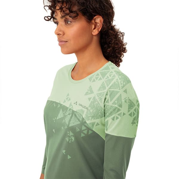 Vaude Moab Long Sleeve V 3/4 ærmet T-shirt Grøn 36 Kvinde