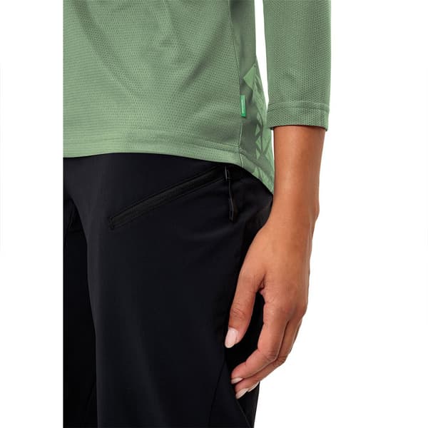 Vaude Moab Long Sleeve V 3/4 ærmet T-shirt Grøn 36 Kvinde