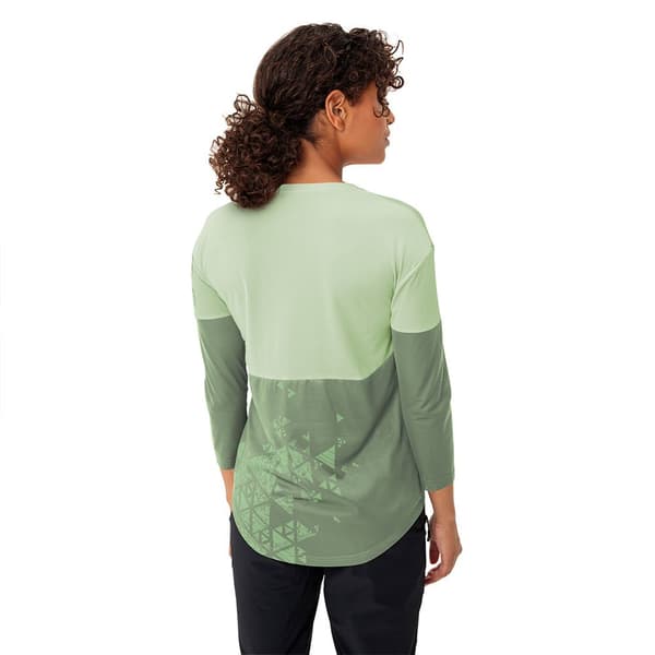 Vaude Moab Long Sleeve V 3/4 ærmet T-shirt Grøn 36 Kvinde
