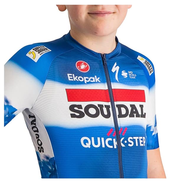 Castelli Kortærmet Trøje Aero Soudal Quick-step 2024 Blå 4 Years