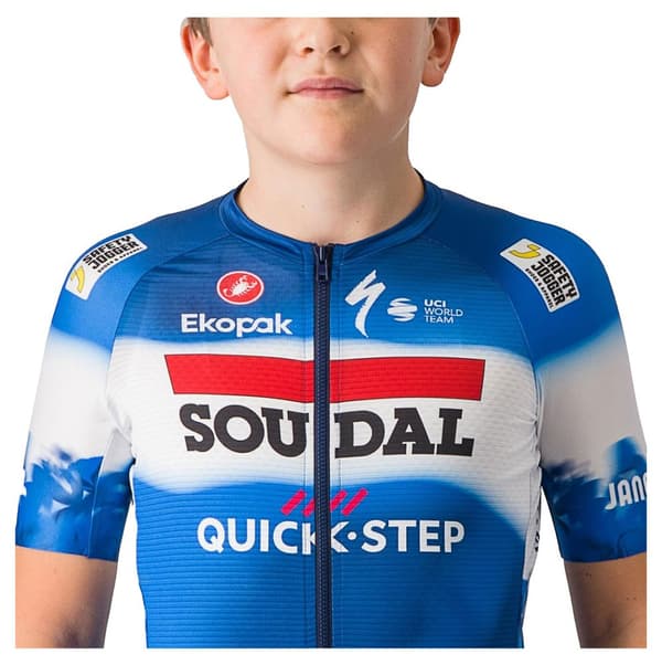 Castelli Kortærmet Trøje Aero Soudal Quick-step 2024 Blå 4 Years