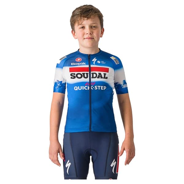 Castelli Kortärmad Tröja Aero Soudal Quick-step 2024 Blå 4 Years
