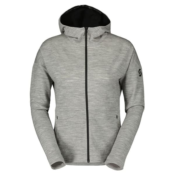 Scott Commuter Merino Sweatshirt Med Dragkedja Grå M Kvinna