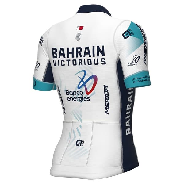 Ale Kortærmet Trøje Pr-s Bahrain Victorious 2024 Hvid S Mand