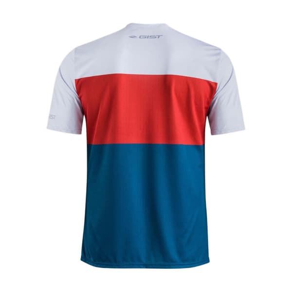 Gist Ride Fast Hills T-shirt Med Korte ærmer Rød,Hvid,Blå L Mand