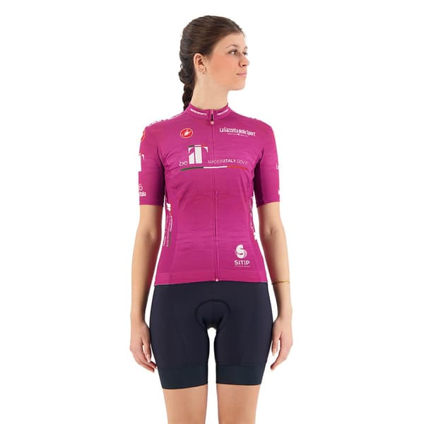 Castelli Giro Italia 2022 Competizione Kortärmad Tröja Rosa XS Kvinna