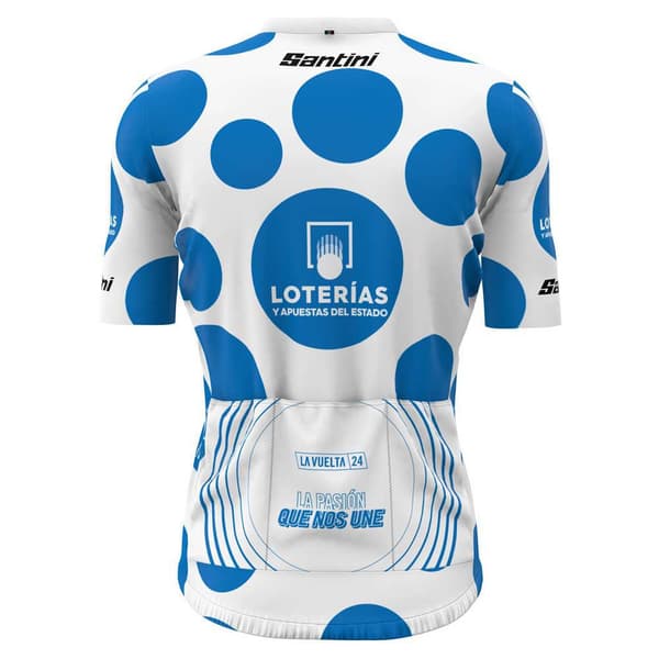 Santini La Vuelta Best Climber Kortærmet Trøje Blå S Mand