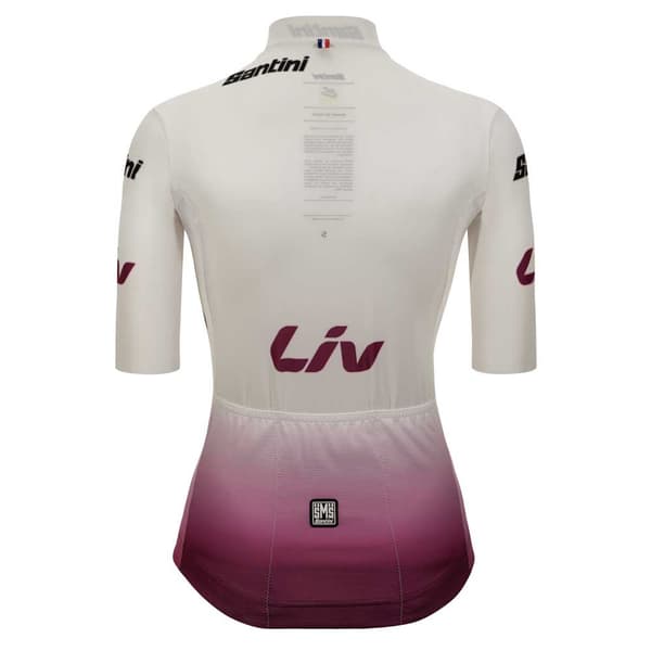 Santini Tour De France Femme Avec Zwift Best Young Leader Kortærmet Trøje Hvid L Kvinde