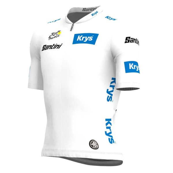 Santini Tour De France Official Best Young Rider Kortærmet Trøje Hvid 4XL Mand