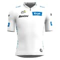 Miniatyrbillede 1 af 3: Santini Tour De France Official Best Young Rider Kortærmet Trøje Hvid 4XL Mand