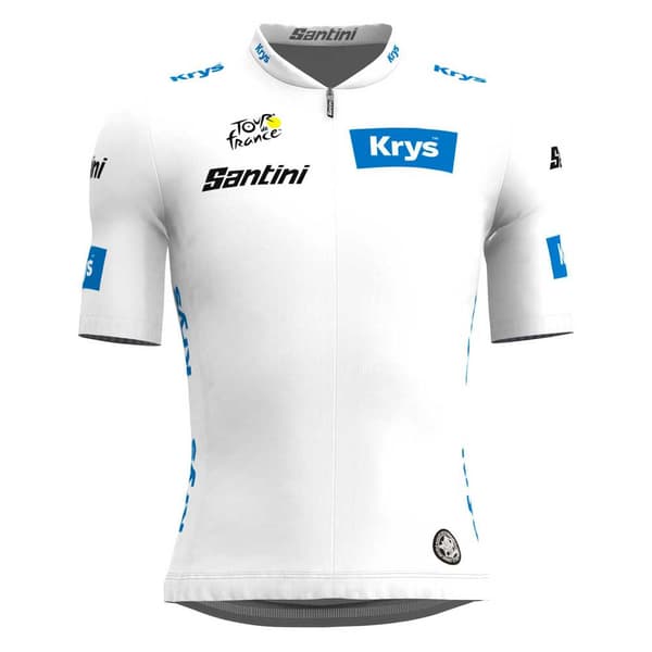 Santini Tour De France Official Best Young Rider Kortærmet Trøje Hvid 4XL Mand