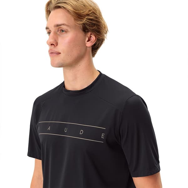 Vaude Qimsa Logo T-shirt Med Korte ærmer Sort 2XL Mand