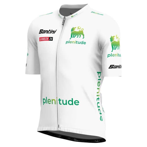 Santini La Vuelta Best Young Rider Korta ärmar Cykeltröja Vit 3XL Man