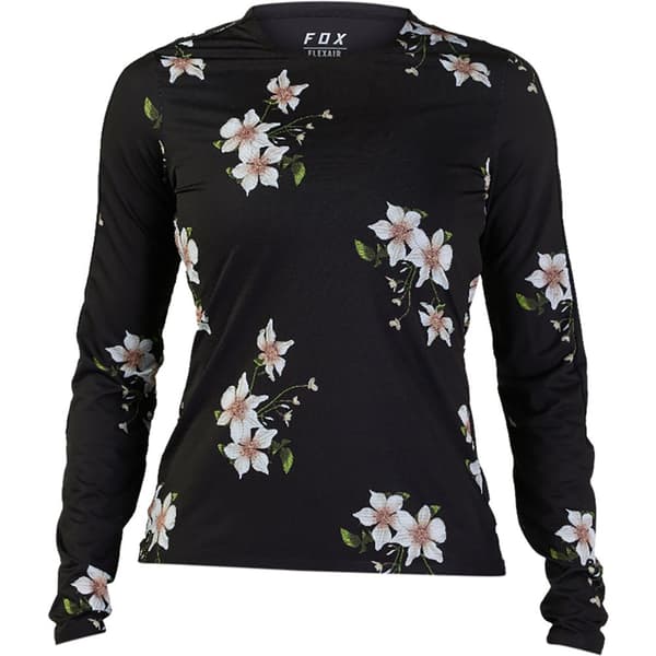 Fox Racing Mtb Flexair Ascent Dogwood T-shirt Med Lange ærmer Sort XS Kvinde
